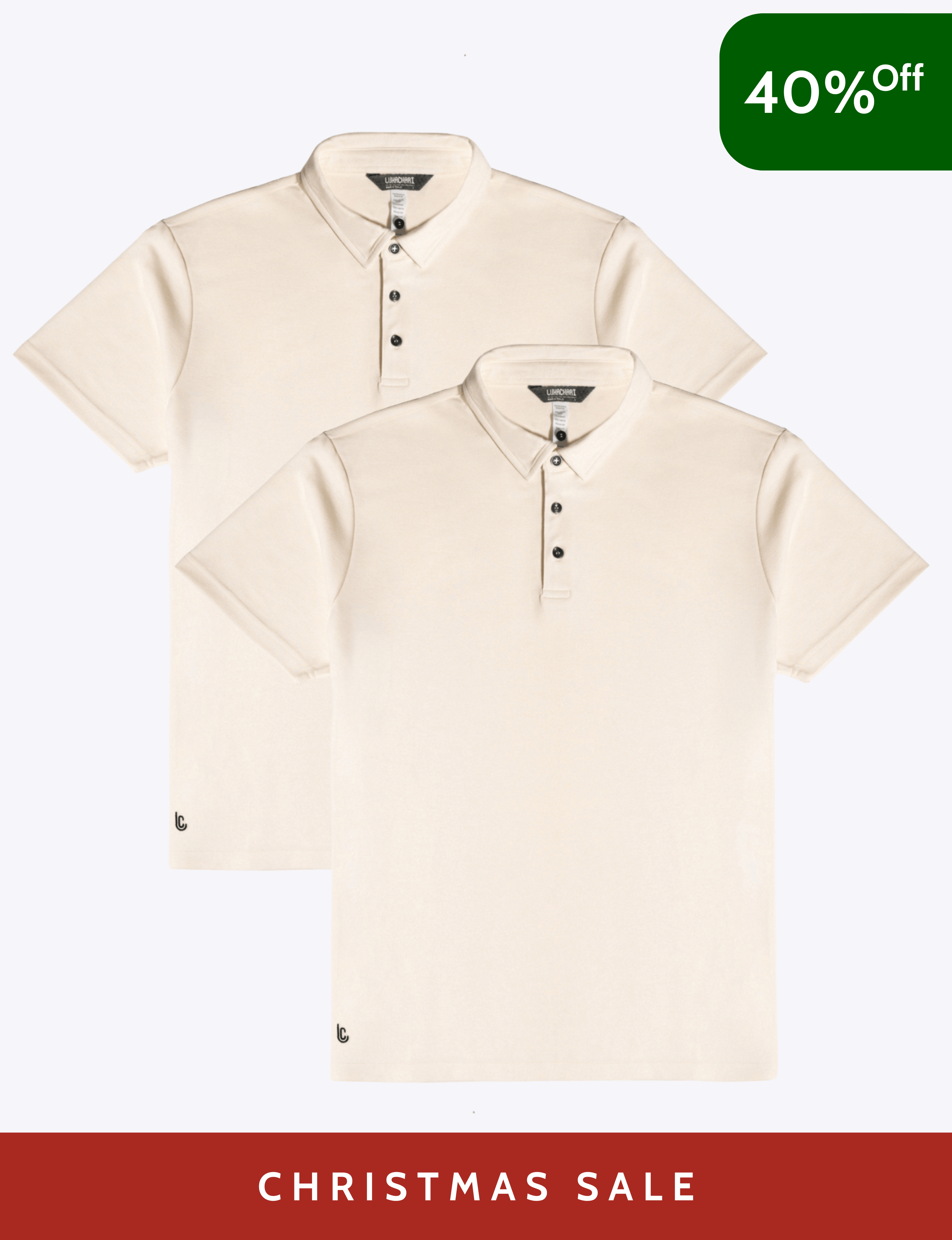 Base camp Polo 2 Pack Off White - Final Sale