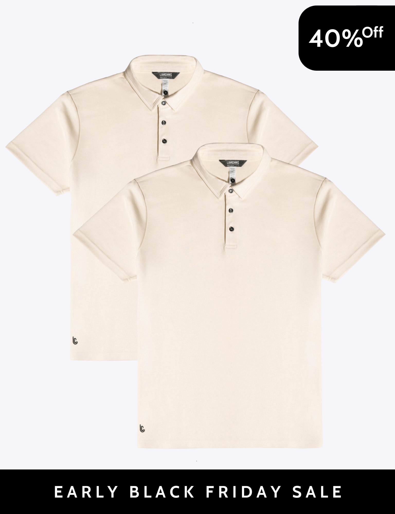 Base camp Polo 2 Pack Off White - Final Sale