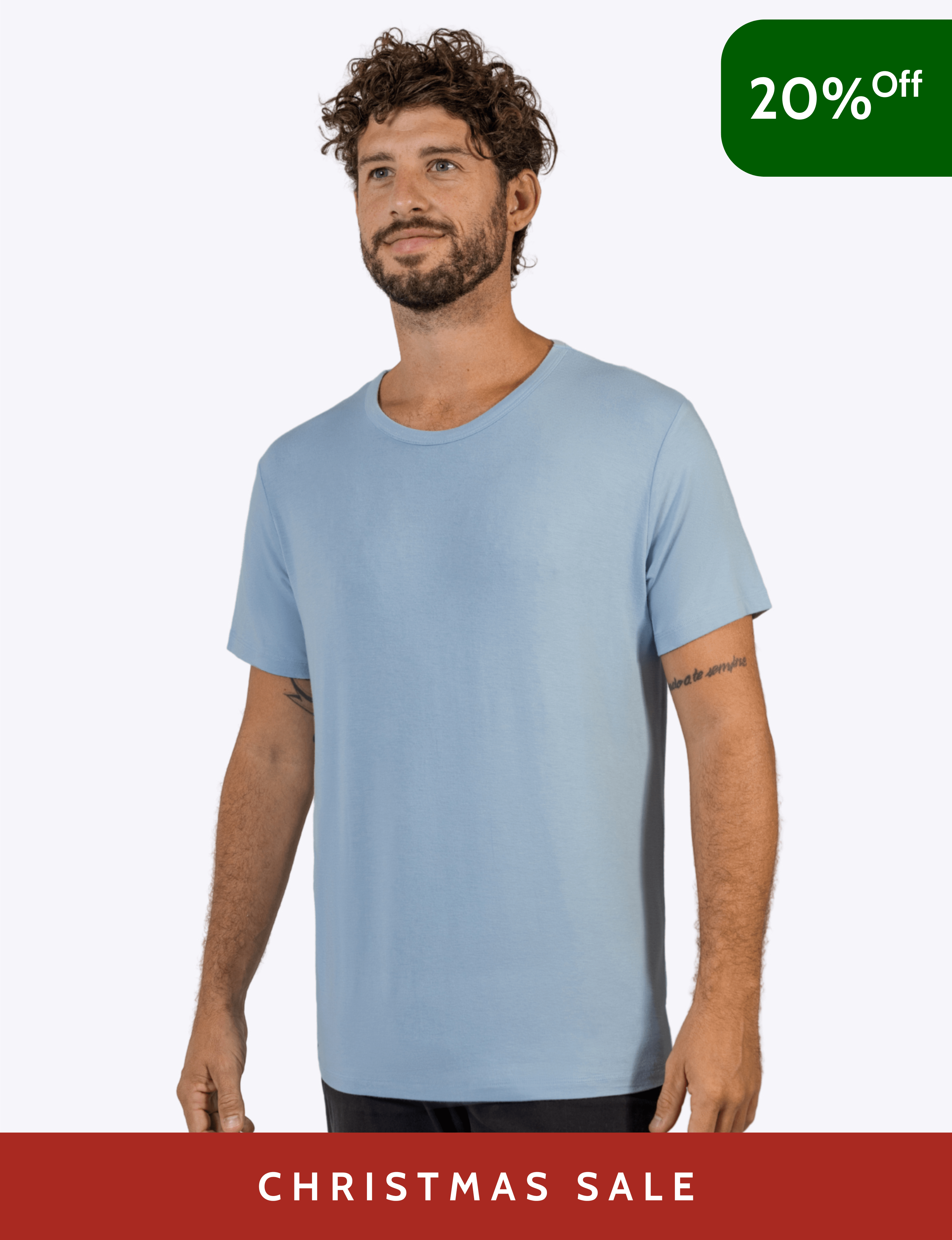 TrailComfort Bamboo T-shirt Sky Blue