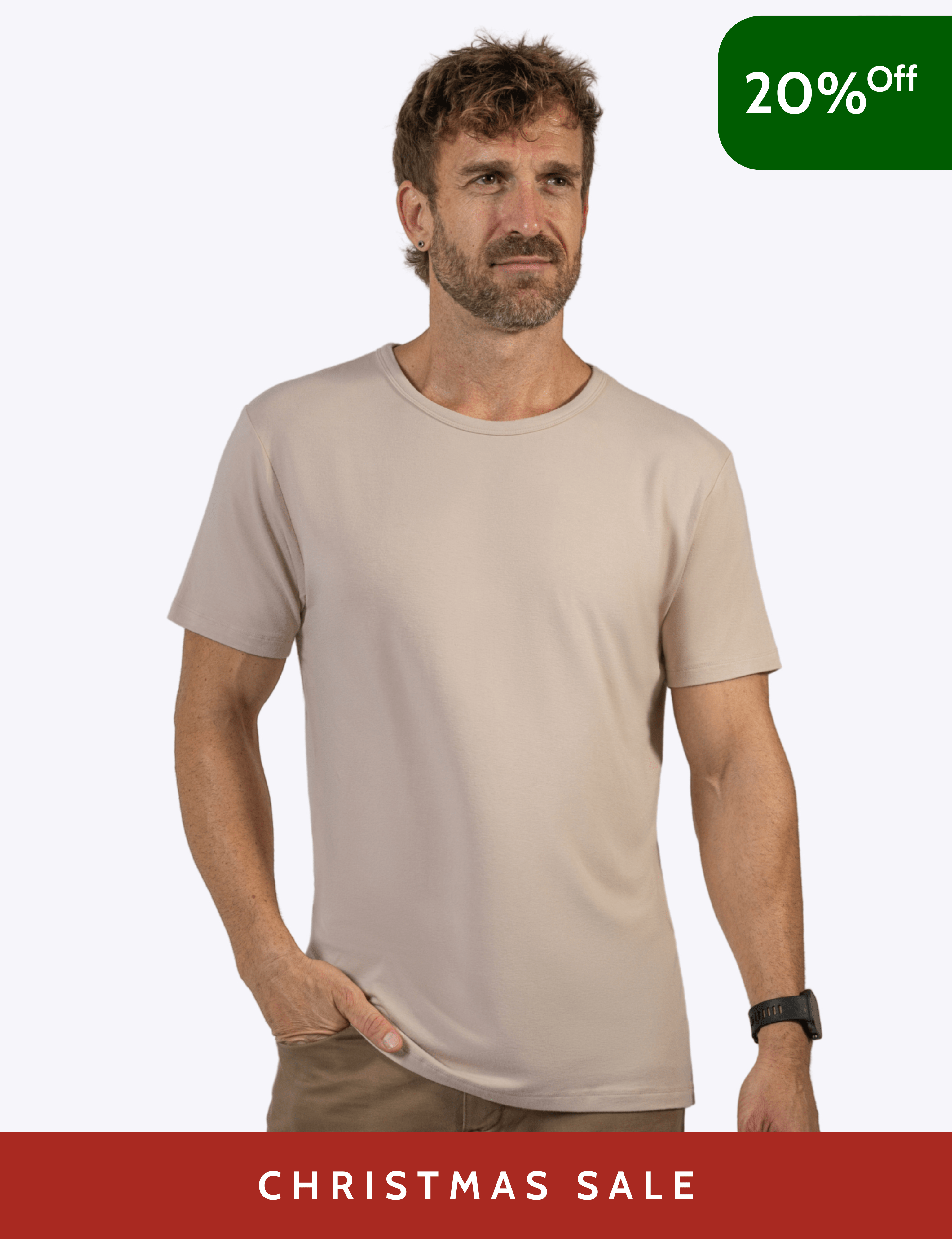 TrailComfort Bamboo T-shirt Beige